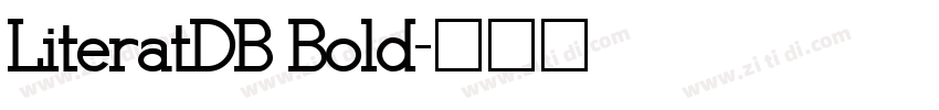 LiteratDB Bold字体转换